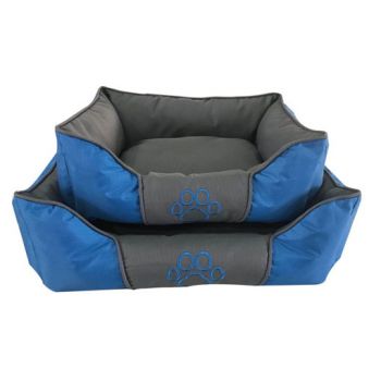 Oxford Paw Embroidery  Square Pet Bed